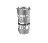 I Completed My First Solo Flight Student Pilot Landing Stainless Steel Insulated Tumbler