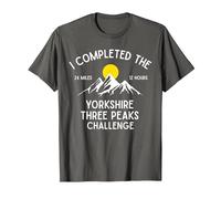 I Completed The Yorkshire Three Peaks Challenge T-Shirt, Men, Asphalt Grey, 6X-Large