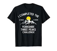 I Completed The Yorkshire Three Peaks Challenge T-Shirt, Men, Black, 3X-Large