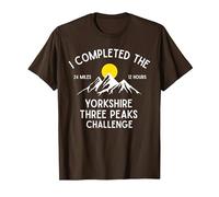 I Completed The Yorkshire Three Peaks Challenge T-Shirt, Men, Brown, 3X-Large