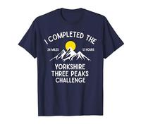 I Completed The Yorkshire Three Peaks Challenge T-Shirt, Men, Navy Blue, 6X-Large