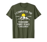I Completed The Yorkshire Three Peaks Challenge T-Shirt, Men, Olive Green, 3X-Large