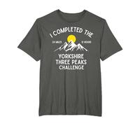 I Completed The Yorkshire Three Peaks Challenge T-Shirt, Men's Big and Tall, Asphalt Grey, 5X Tall