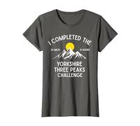 I Completed The Yorkshire Three Peaks Challenge T-Shirt, Women, Asphalt Grey, X-Small