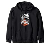 I Cone Therefore I Am Pun Enthusiast Zip Hoodie