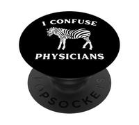 I Confuse Physicians Funny Chronic Illness Zebra PopSockets Adhesive PopGrip