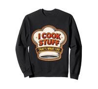 I Cook Stuff That's What I Do Vintage Chef Cooking Funny Sweatshirt