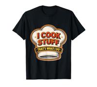 I Cook Stuff That's What I Do Vintage Chef Cooking Funny T-Shirt