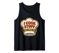 I Cook Stuff That's What I Do Vintage Chef Cooking Funny Tank Top