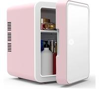 i·cookmix Mini Refrigerator, Skin Care Products, Cosmetic Storage with Mirror and Lamp, Frozen Serum and Mask for Table or Travel, Hot and Cold