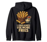 I Could Always Use More Fries Ketchup Mayo Zip Hoodie