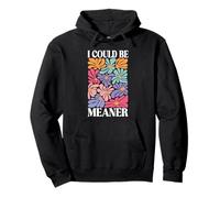 I Could Be Meaner Boho Floral Vintage Flower Funny Humor Pullover Hoodie