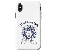 I Could Be Meaner Medusa Scary Women Sarcastic Cool Graphic Case for iPhone X/XS