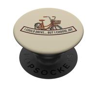 I Could Drive But I Choose Joy Funny Cycling Commuter Bike PopSockets Adhesive PopGrip
