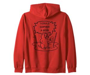 I could gopher a beer men's golfing Zip Hoodie