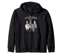 I Could Watch Pigeons All Day Pigeon Lover Zip Hoodie