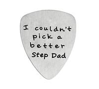 I Couldn’t Pick A Better Step Dad Stainless Steel Guitar Picks Gift for Stepdad Papa Stepfather