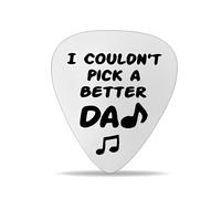 I Couldn't Pick A Better Dad Guitar Pick Keychain for Men Daddy Birthday Gifts from Daughter Son Cute Music Gifts for Music Lovers Gift Ideas Guitar Enthusiast Gifts for Bass Guitar Players Gifts