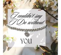 I Couldn't Say I Do Without You Heart Bracelet & Card