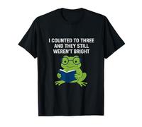 I Counted To Three Frog Glasses Book novelty T-Shirt