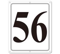 i-CowFun Premium Metal Numbered Sign Outdoor, Reflective 12" x 10" Large Aluminum Number Signs 56 for Parking Space, Tennis Court, Field, Warehouse, Aisle, Building, Dock, High Visibility