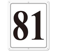 i-CowFun Premium Metal Numbered Sign Outdoor, Reflective 12" x 10" Large Aluminum Number Signs 81 for Parking Space, Tennis Court, Field, Warehouse, Aisle, Building, Dock, High Visibility