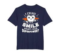 I Create Smile What's Your Superpower Dentist Dentistry T-Shirt, Men's Big and Tall, Navy Blue, 6X Tall
