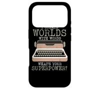 I Create Worlds With Words Writer Book Author Typewriter Case for iPhone 17 Pro