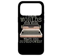 I Create Worlds With Words Writer Book Author Typewriter Case for iPhone 17 Pro Max