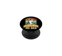 I Created A Monster He Calls Me Dad Vintage Sunset Baseball PopSockets Adhesive PopGrip