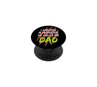 I Created A Monster He Calls Me Dad Vintage Sunset Funny PopSockets Adhesive PopGrip