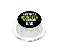 I Created A Monster He Calls Me Dad Vintage Sunset Funny PopSockets PopGrip for MagSafe