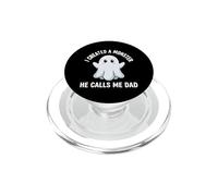 I Created A Monster He Calls Me Dad Vintage Sunset Funny PopSockets PopGrip for MagSafe