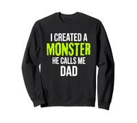 I Created A Monster He Calls Me Dad Vintage Sunset Funny Sweatshirt
