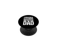 I CREATED A MONSTER SHE CALLS ME Dad Funny Dad Joke PopSockets Adhesive PopGrip
