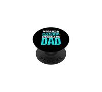 I CREATED A MONSTER SHE CALLS ME Dad Funny Dad Joke PopSockets Adhesive PopGrip