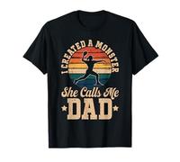 I Created A Monster She Calls Me Dad Softball Dad T-Shirt