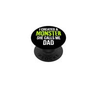 I Created A Monster She Calls Me Dad Vintage Sunset Funny PopSockets Adhesive PopGrip