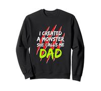 I Created A Monster She Calls Me Dad Vintage Sunset Funny Sweatshirt