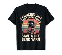 I Crochet Past My Bedtime Funny Cat Crochet Lover T-Shirt