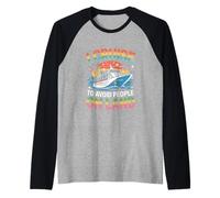 I Cruise to Avoid People On Land Funny Cruise Raglan Baseball Tee