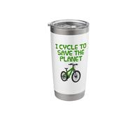 I Cycle to Save The Planet, Cycling Enthusiast Environment Stainless Steel Insulated Tumbler