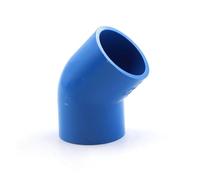 I.D 20/25/32mm Blue PVC Pipe Fittings Straight Elbow Tee Cross Connector Water Adapter 3 4 5 6 Ways Joints Suitable for PVC Pipes(45 Degree Elbow,20mm,5Pc)