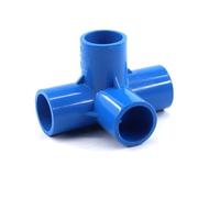 I.D 20/25/32mm Blue PVC Pipe Fittings Straight Elbow Tee Cross Connector Water Adapter 3 4 5 6 Ways Joints Suitable for PVC Pipes(4 Way,25mm,5Pc)