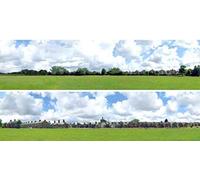 I D Backscenes 106B Photo Backscene 15 inches high, Into the Town, 10ft long OO Gauge