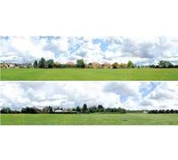 I D Backscenes 106C Photo Backscene 15 inches high, Into the Town, 10ft long OO Gauge