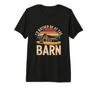 I’d Rather Be At The Barn | Horse Riding Equestrian Funny Premium T-Shirt