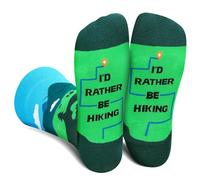 I’d Rather Be Hiking Funny Socks Novelty Gifts for Men Dad Women Teen Boys