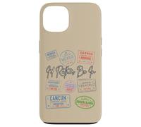 I’d Rather Be In Mexico Passport Stamps Travel Wanderlust Case for iPhone 13