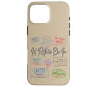 I’d Rather Be In Mexico Passport Stamps Travel Wanderlust Case for iPhone 16 Pro Max